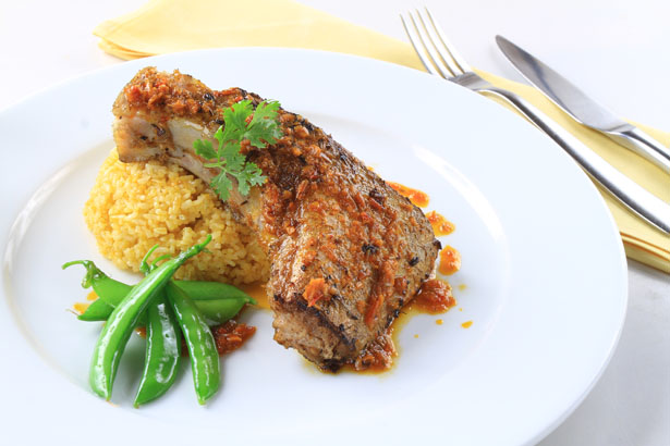 GRILLED TUNA KAMA WITH SALT CHILI