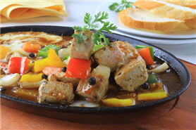 STIR FRIED TUNA CUBES WITH OYSTER SAUCE